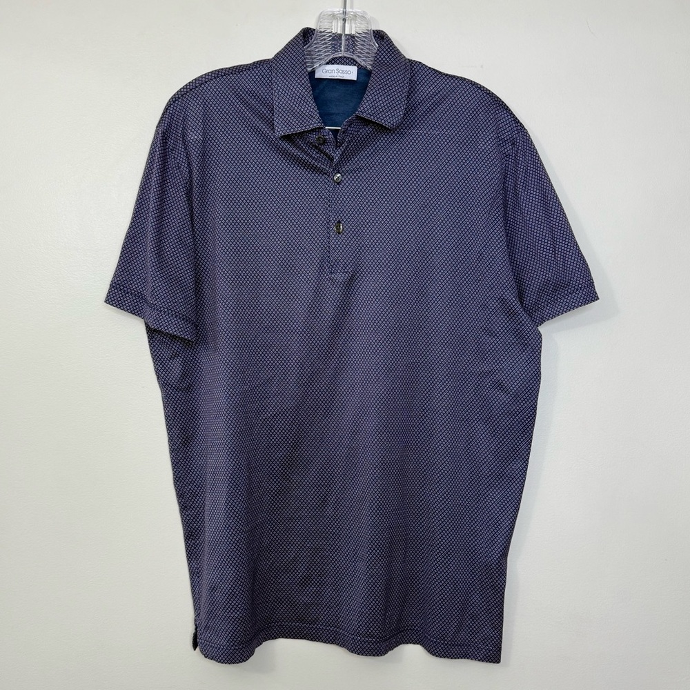 Gran Sasso Navy Microprint Polo